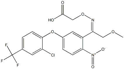 [[[1-[5-[2-Chloro-4-(trifluoromethyl)phenoxy]-2-nitrophenyl]-2-methoxyethylidene]amino]oxy]acetic acid Structure