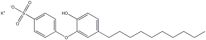 2'-Hydroxy-5'-decyl[oxybisbenzene]-4-sulfonic acid potassium salt Structure