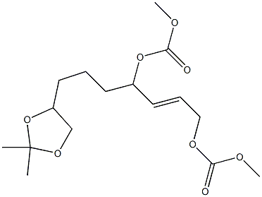 (2E)-1,4-Bis(methoxycarbonyloxy)-7-(2,2-dimethyl-1,3-dioxolan-4-yl)-2-heptene Structure