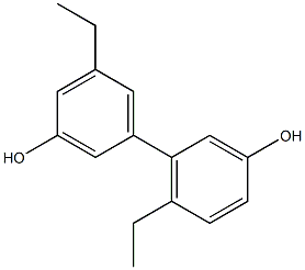 5,6'-Diethyl-1,1'-biphenyl-3,3'-diol 구조식 이미지