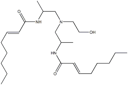 N,N'-[2-Hydroxyethyliminobis(1-methyl-2,1-ethanediyl)]bis(2-octenamide) 구조식 이미지