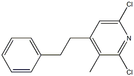 2,6-Dichloro-3-methyl-4-(2-phenylethyl)pyridine 구조식 이미지