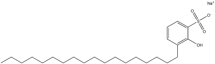2-Hydroxy-3-octadecylbenzenesulfonic acid sodium salt Structure
