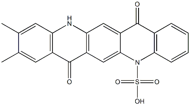 5,7,12,14-Tetrahydro-9,10-dimethyl-7,14-dioxoquino[2,3-b]acridine-5-sulfonic acid Structure