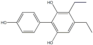 3,4-Diethyl-1,1'-biphenyl-2,4',6-triol Structure