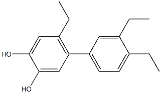 4-Ethyl-5-(3,4-diethylphenyl)benzene-1,2-diol Structure