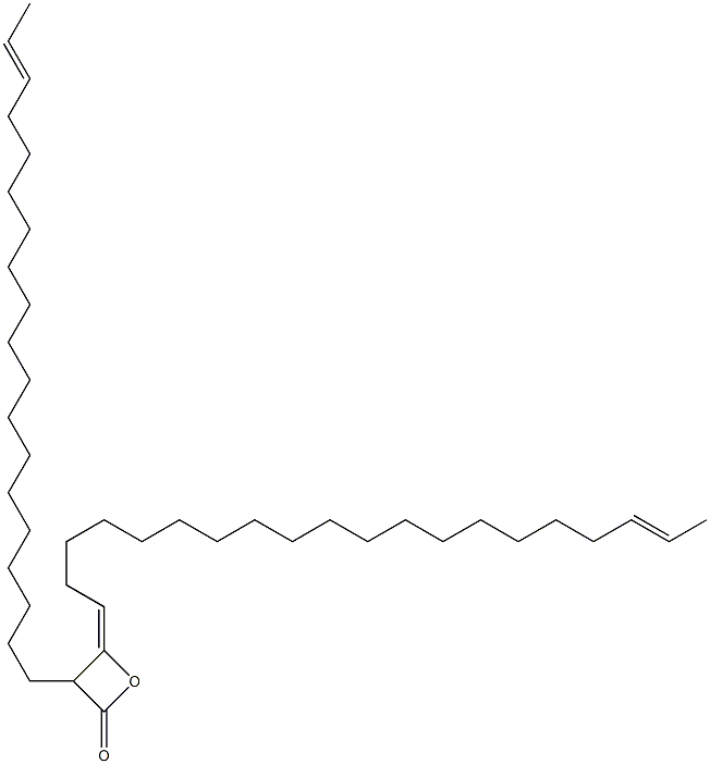 3-(17-Nonadecenyl)-4-(18-icosen-1-ylidene)oxetan-2-one Structure