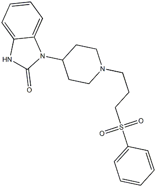 1-[1-(3-Phenylsulfonylpropyl)-4-piperidyl]-1H-benzimidazol-2(3H)-one 구조식 이미지