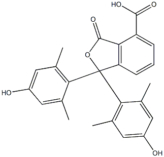 1,3-Dihydro-1,1-bis(4-hydroxy-2,6-dimethylphenyl)-3-oxoisobenzofuran-4-carboxylic acid Structure