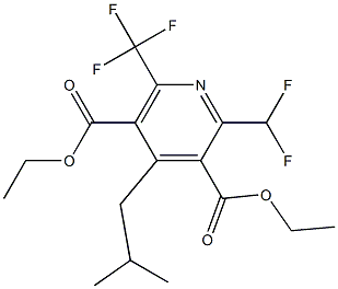 2-Difluoromethyl-6-(trifluoromethyl)-4-isobutylpyridine-3,5-dicarboxylic acid diethyl ester 구조식 이미지