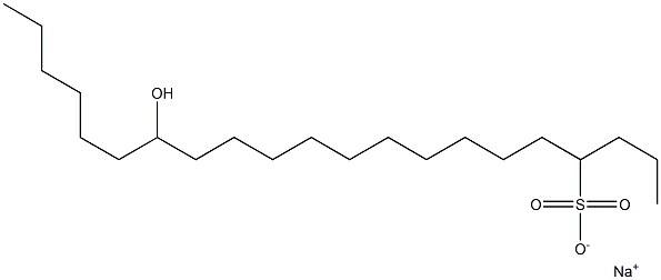 15-Hydroxyhenicosane-4-sulfonic acid sodium salt Structure
