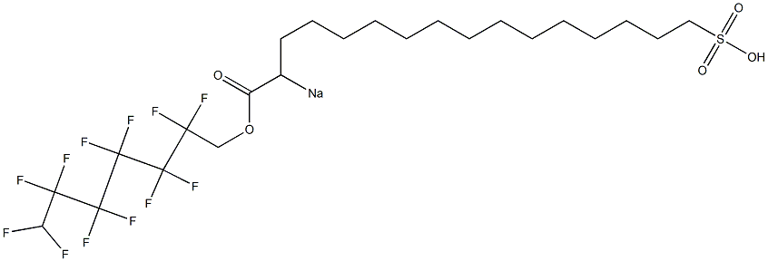 2-Sodiosulfopalmitic acid 2,2,3,3,4,4,5,5,6,6,7,7-dodecafluoroheptyl ester Structure