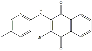 2-Bromo-3-(5-methyl-2-pyridinyl)amino-1,4-naphthoquinone 구조식 이미지