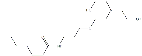 N-[3-[2-[Bis(2-hydroxyethyl)amino]ethoxy]propyl]heptanamide 구조식 이미지