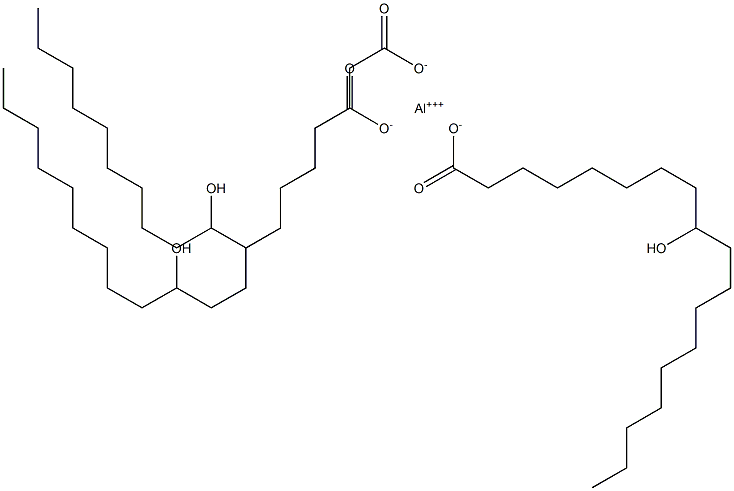 Tris(9-hydroxyoctadecanoic acid)aluminum salt 구조식 이미지