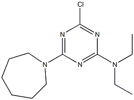 2-Chloro-4-diethylamino-6-[(2,3,4,5,6,7-hexahydro-1H-azepin)-1-yl]-1,3,5-triazine Structure