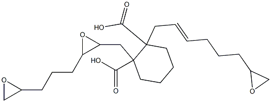 Cyclohexane-1,2-dicarboxylic acid 1-(2,3:7,8-diepoxyoctan-1-yl)2-(7,8-epoxy-2-octen-1-yl) ester Structure