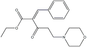 2-Benzylidene-5-morpholino-3-oxopentanoic acid ethyl ester 구조식 이미지