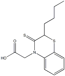 2-Butyl-2,3-dihydro-3-thioxo-4H-1,4-benzothiazine-4-acetic acid Structure