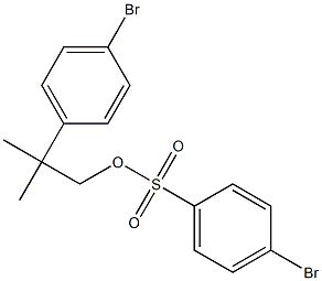 4-Bromobenzenesulfonic acid 2-methyl-2-(4-bromophenyl)propyl ester 구조식 이미지
