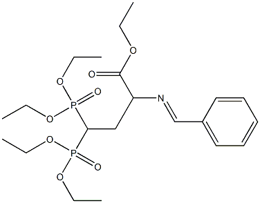 2-(Benzylideneamino)-4,4-bis(diethoxyphosphinyl)butyric acid ethyl ester Structure