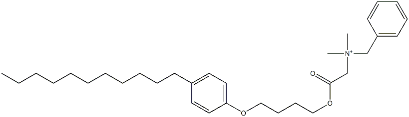 N,N-Dimethyl-N-benzyl-N-[[[4-(4-undecylphenyloxy)butyl]oxycarbonyl]methyl]aminium 구조식 이미지