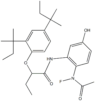 4-(Fluoroacetylamino)-5-[2-(2,4-di-tert-amylphenoxy)butyrylamino]phenol 구조식 이미지