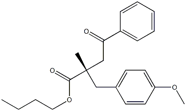 (S)-2-Methyl-2-(4-methoxybenzyl)-3-benzoylpropionic acid butyl ester 구조식 이미지