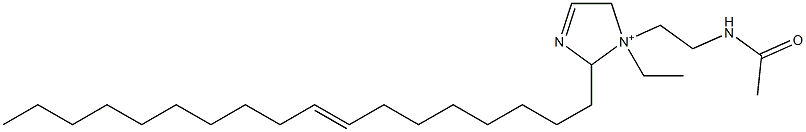 1-[2-(Acetylamino)ethyl]-1-ethyl-2-(8-octadecenyl)-3-imidazoline-1-ium 구조식 이미지