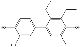 2',3',5'-Triethyl-1,1'-biphenyl-3,4,4'-triol 구조식 이미지