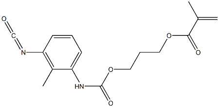 Methacrylic acid 3-[(3-isocyanato-2-methylphenyl)carbamoyloxy]propyl ester 구조식 이미지