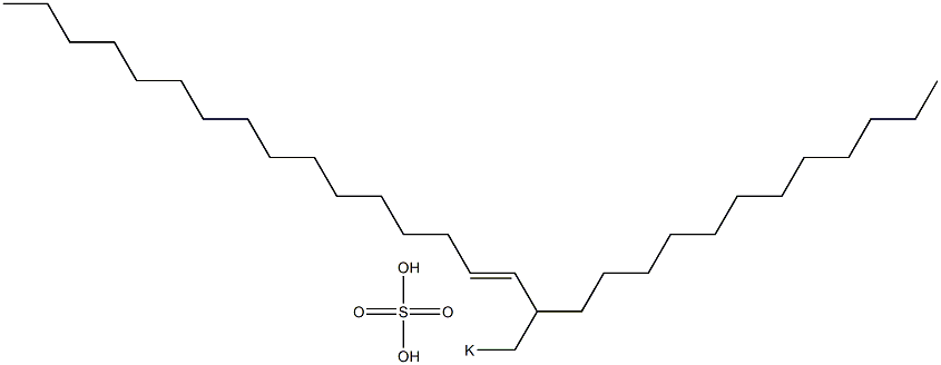 Sulfuric acid 2-dodecyl-3-octadecenyl=potassium ester salt 구조식 이미지