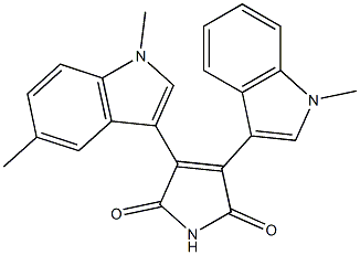 3-(1,5-Dimethyl-1H-indol-3-yl)-4-(1-methyl-1H-indol-3-yl)-1H-pyrrole-2,5-dione Structure
