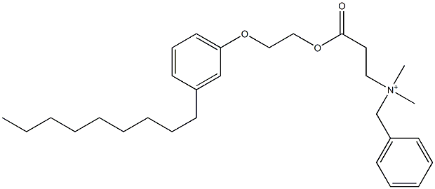 N,N-Dimethyl-N-benzyl-N-[2-[[2-(3-nonylphenyloxy)ethyl]oxycarbonyl]ethyl]aminium 구조식 이미지