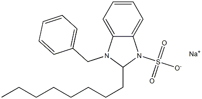 1-Benzyl-2,3-dihydro-2-octyl-1H-benzimidazole-3-sulfonic acid sodium salt 구조식 이미지