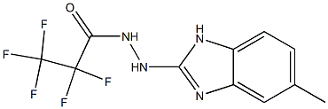 2-(5-Methyl-1H-benzimidazol-2-yl)-1-(pentafluoropropionyl)hydrazine 구조식 이미지