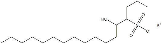 5-Hydroxyheptadecane-4-sulfonic acid potassium salt 구조식 이미지