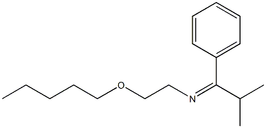 N-[2-(Pentyloxy)ethyl]-2-methyl-1-phenylpropylideneamine 구조식 이미지