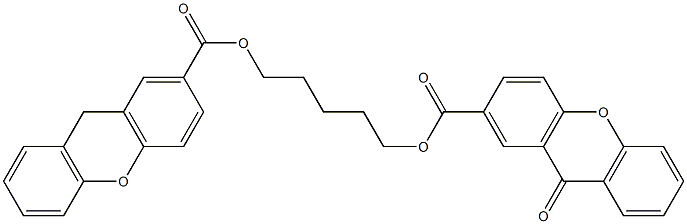 9-Oxo[2,2'-[pentamethylenebis(oxycarbonyl)]bis[9H-xanthene]] 구조식 이미지