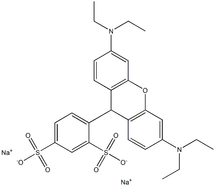 4-[3,6-Bis(diethylamino)-9H-xanthen-9-yl]-1,3-benzenedisulfonic acid disodium salt Structure