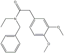 N-Ethyl-N-(benzyl)-2-(3,4-dimethoxyphenyl)acetamide 구조식 이미지