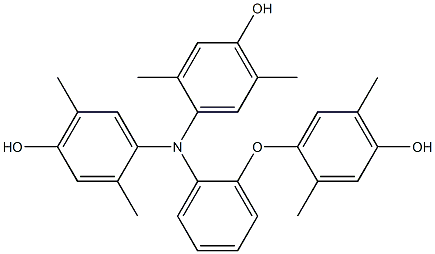 N,N-Bis(4-hydroxy-2,5-dimethylphenyl)-2-(4-hydroxy-2,5-dimethylphenoxy)benzenamine Structure