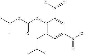 Carbonic acid isopropyl 2,4-dinitro-6-isobutylphenyl ester 구조식 이미지