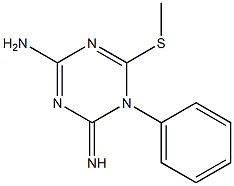 1-Phenyl-2-imino-4-amino-6-(methylthio)-1,2-dihydro-1,3,5-triazine 구조식 이미지