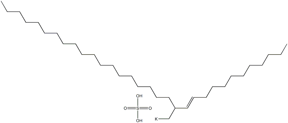 Sulfuric acid 2-(1-dodecenyl)henicosyl=potassium ester salt 구조식 이미지