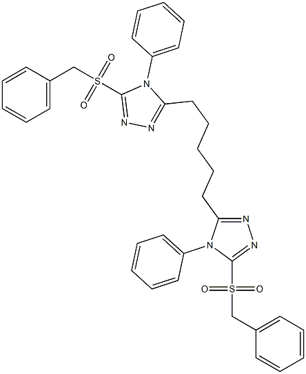 5,5'-(1,5-Pentanediyl)bis[4-(phenyl)-3-benzylsulfonyl-4H-1,2,4-triazole] Structure