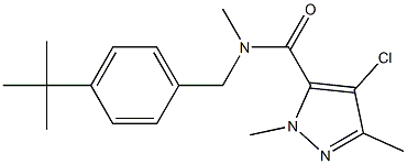 N,2,5-Trimethyl-N-(4-tert-butylbenzyl)-4-chloro-2H-pyrazole-3-carboxamide Structure