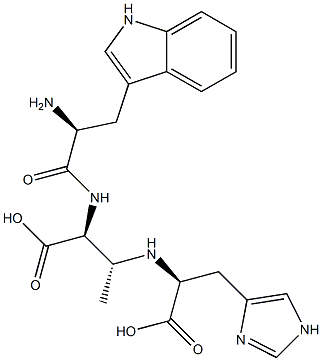 (2S,3R)-2-[(L-Tryptophyl)amino]-3-[[(1S)-2-(1H-imidazol-4-yl)-1-carboxyethyl]amino]butyric acid 구조식 이미지