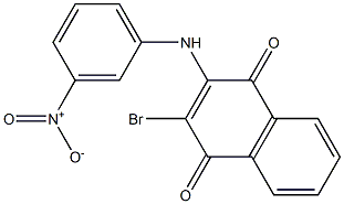 2-Bromo-3-(3-nitrophenyl)amino-1,4-naphthoquinone 구조식 이미지