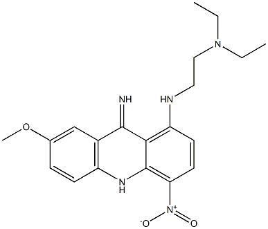 9,10-Dihydro-9-imino-7-methoxy-4-nitro-N-[2-(diethylamino)ethyl]acridin-1-amine Structure